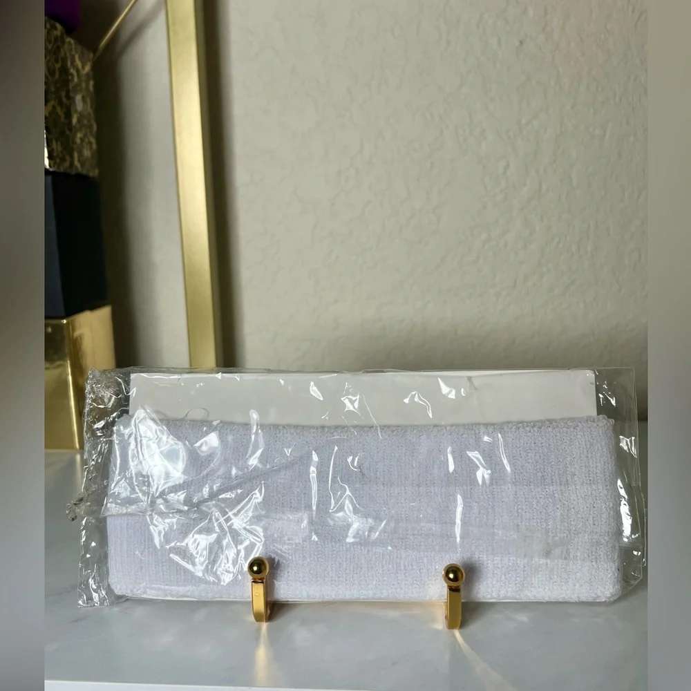 NWT White Headband Sweatband with Victoria’s Secret PINK Logo